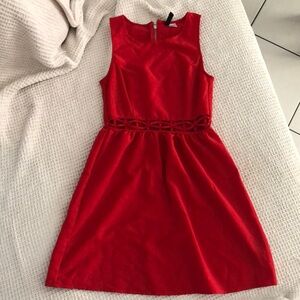 H&M size 4 Cherry Red Mini Dress Cut Out